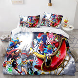 Sonic The Hedgehog Cosplay 3 Piece Bedding Set Duvet Covers Bed Sheets - EBuycos