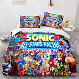 Sonic The Hedgehog Cosplay 3 Piece Bedding Set Duvet Covers Bed Sheets - EBuycos