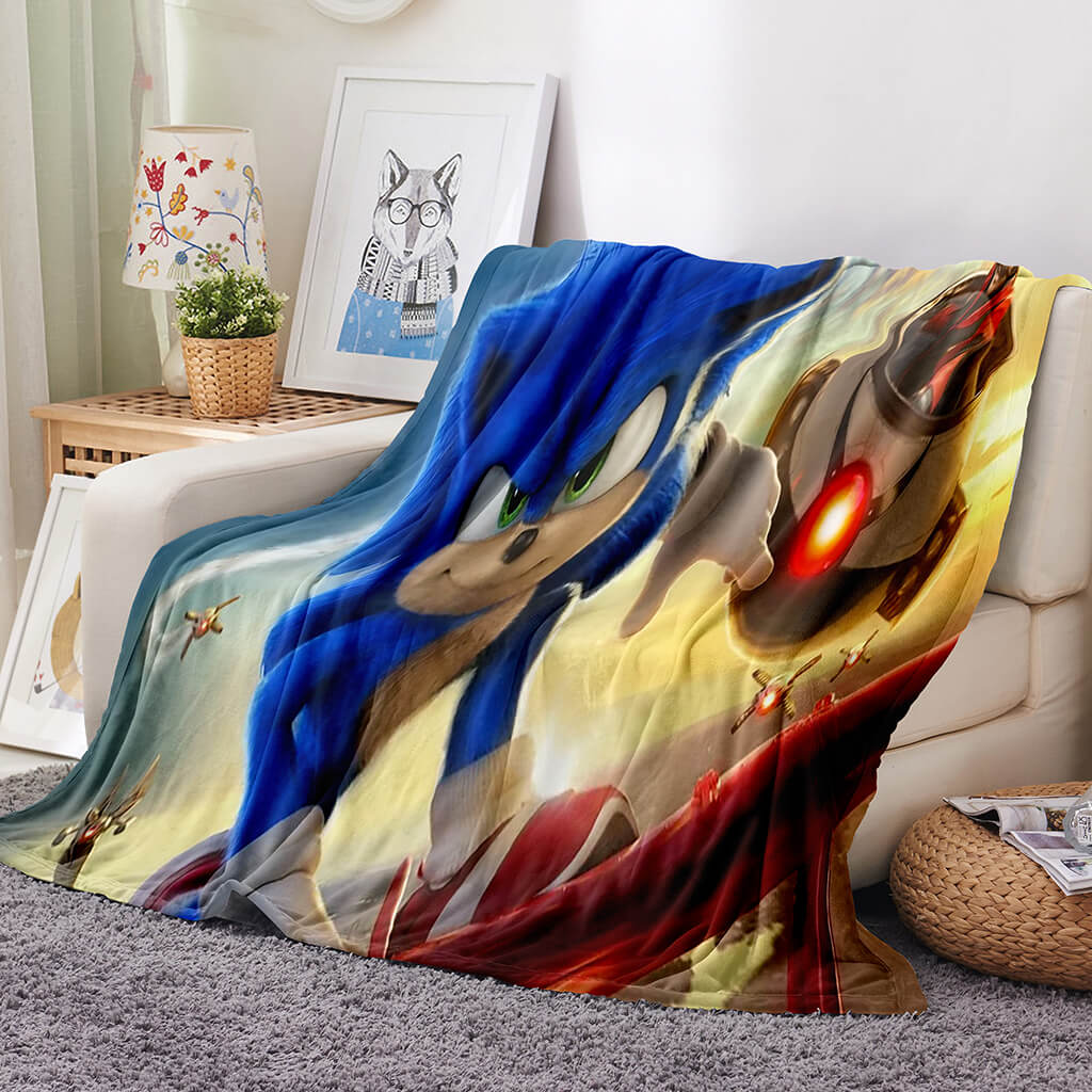 Sonic the Hedgehog 2 Flannel Fleece Blanket Throw Blanket Room Decoration