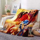 Sonic the Hedgehog 2 Flannel Fleece Blanket Throw Blanket Room Decoration