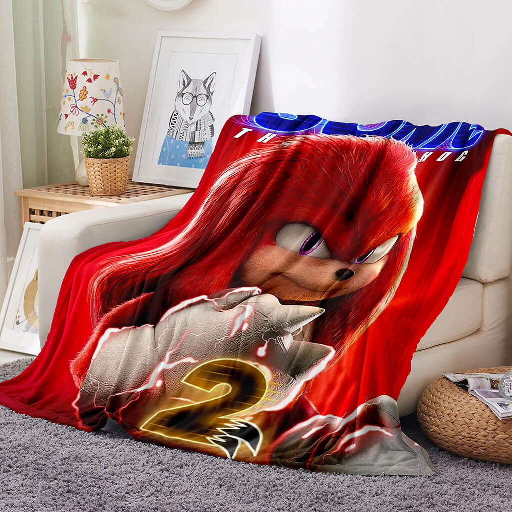 Sonic the Hedgehog 2 Flannel Fleece Blanket Throw Cosplay Blanket