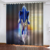 Sonic the Hedgehog Curtains Cosplay Blackout Window Drapes