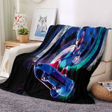 Sonic the Hedgehog Pattern Blanket Flannel Throw Room Decoration