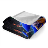 Sonic the Hedgehog Pattern Blanket Flannel Throw Room Decoration