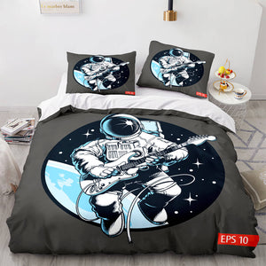 Space Astronaut Bedding Set Duvet Cover Comforter Bed Sheets - EBuycos