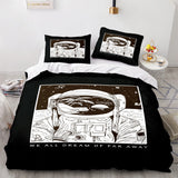 Space Astronaut Bedding Set Duvet Cover Comforter Bed Sheets - EBuycos