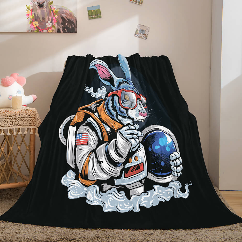 Space Astronaut Blanket Soft Flannel Blanket Comforter Bedding Sets - EBuycos