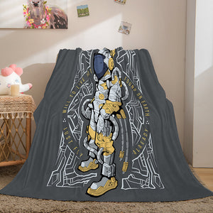 Space Astronaut Blanket Soft Flannel Blanket Comforter Bedding Sets - EBuycos