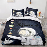 Space Astronaut Cosplay Bedding Sets Duvet Covers Comforter Bed Sheets - EBuycos