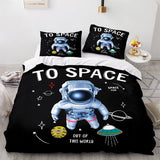 Spaceman Pattern Bedding Set Quilt Cover Without Filler