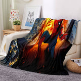 Spider-Man Pattern Blanket Flannel Throw Room Decoration