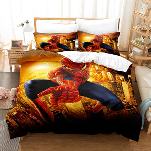 Spider-Man Cosplay Full Bedding Set Duvet Cover Comforter Bed Sheets - EBuycos