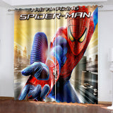 Spider Man Curtains Cosplay Blackout Window Treatments Drapes Room Decor