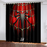 Spiderman Curtains Cosplay Blackout Window Treatments Drapes for Room Decor