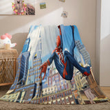 Spiderman Flannel Fleece Throw Cosplay Blanket Halloween Comforter Set - EBuycos