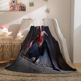 Spiderman Flannel Fleece Throw Cosplay Blanket Halloween Comforter Set - EBuycos