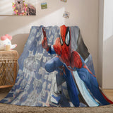 Spiderman Flannel Fleece Throw Cosplay Blanket Halloween Comforter Set - EBuycos