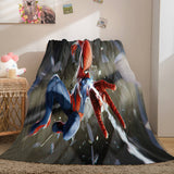 Spiderman Flannel Fleece Throw Cosplay Blanket Halloween Comforter Set - EBuycos
