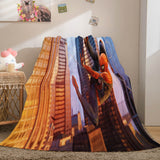 Spiderman Flannel Fleece Throw Cosplay Blanket Halloween Comforter Set - EBuycos