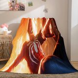 Spiderman Flannel Fleece Throw Cosplay Blanket Halloween Comforter Set - EBuycos