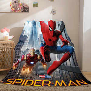 Spiderman Flannel Fleece Throw Cosplay Blanket Shawl Wrap Nap Quilt - EBuycos