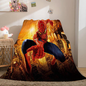 Spiderman Flannel Fleece Throw Cosplay Blanket Shawl Wrap Nap Quilt - EBuycos