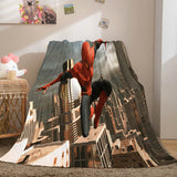 Spiderman Flannel Fleece Throw Cosplay Blanket Shawl Wrap Nap Quilt - EBuycos
