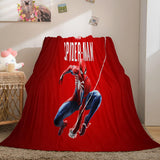 Spiderman Flannel Fleece Throw Cosplay Blanket Shawl Wrap Nap Quilt - EBuycos
