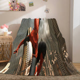 Spiderman Flannel Fleece Throw Cosplay Blanket Shawl Wrap Nap Quilt - EBuycos