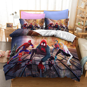Spiderman Gwen Spider Bedding Set Duvet Covers Comforter Bed Sheets - EBuycos