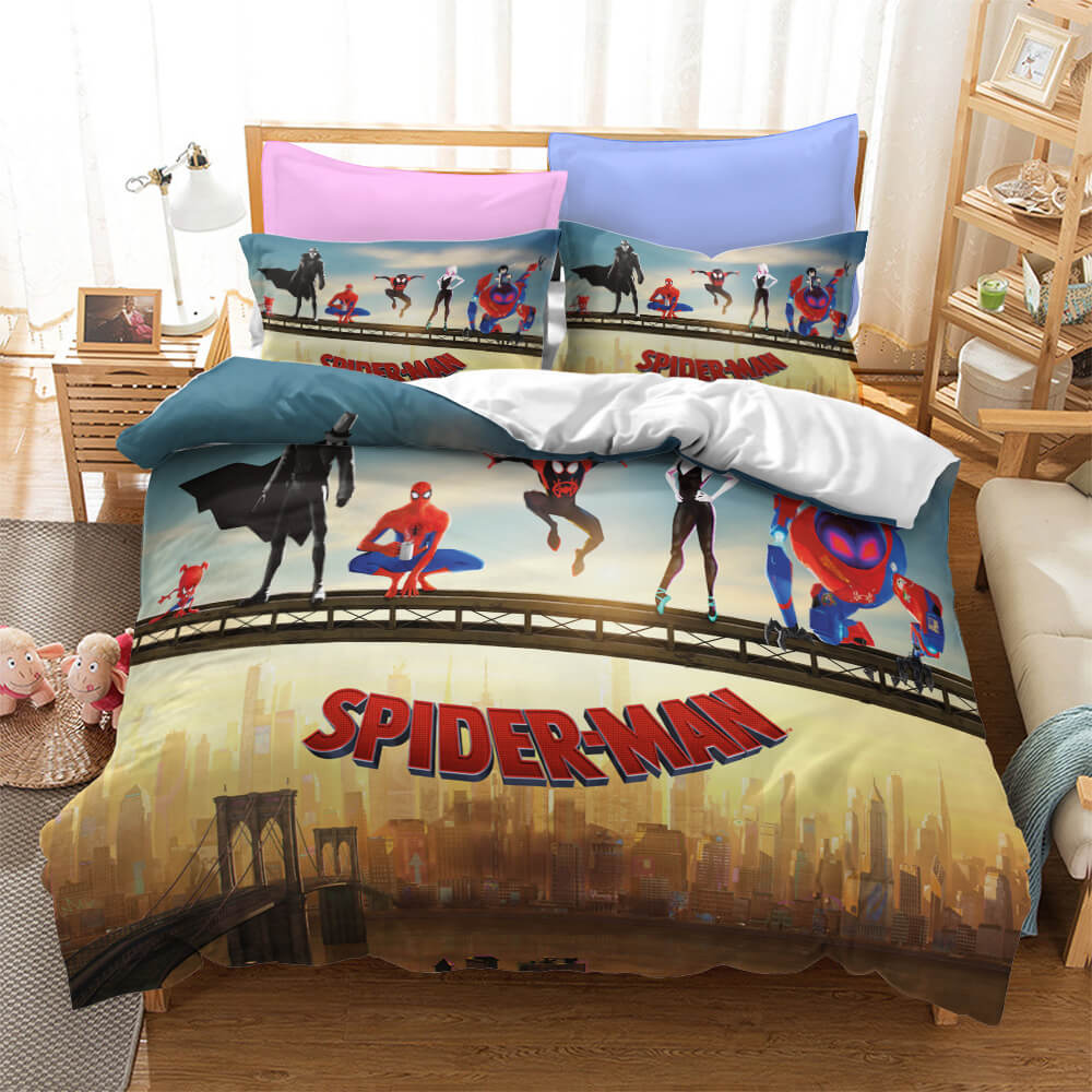Spiderman Gwen Spider Bedding Set Duvet Covers Comforter Bed Sheets - EBuycos
