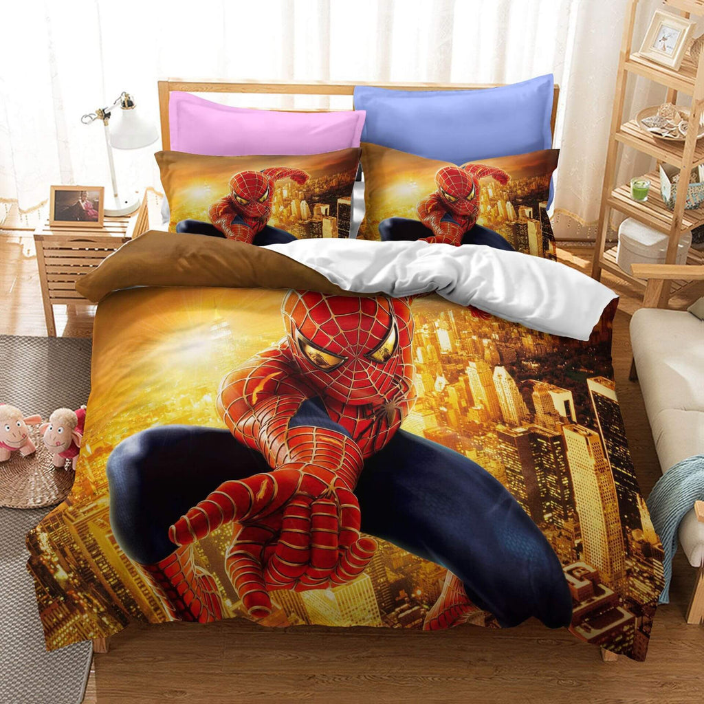 Spiderman Gwen Spider Bedding Set Duvet Covers Comforter Bed Sheets - EBuycos
