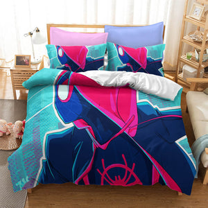 Spiderman Miles Morales Cosplay Bedding Set Duvet Cover Bed Sheets Sets - EBuycos