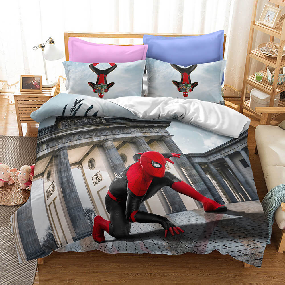 Spiderman Peter Parker Cosplay Bedding Set Duvet Cover Bed Sheets Sets - EBuycos