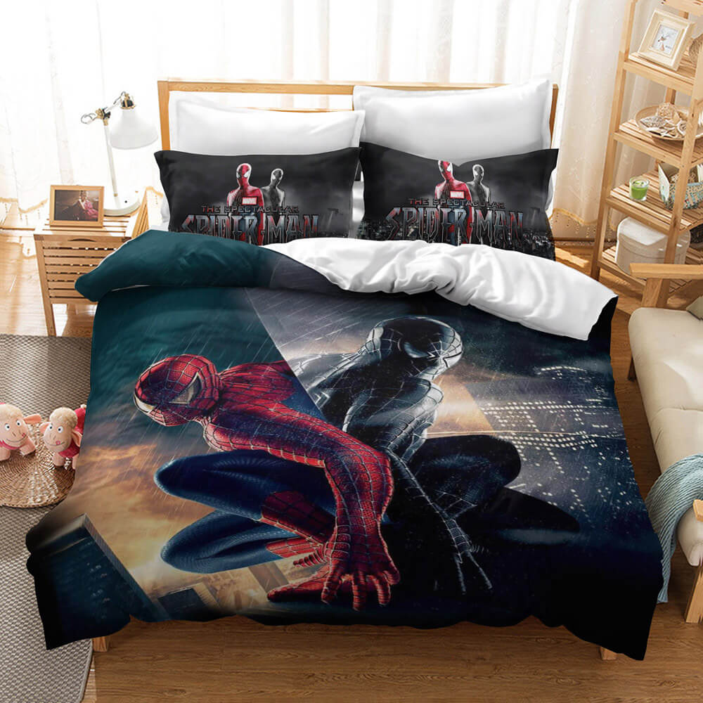 Spiderman Peter Parker Cosplay Bedding Set Duvet Cover Bed Sheets Sets - EBuycos