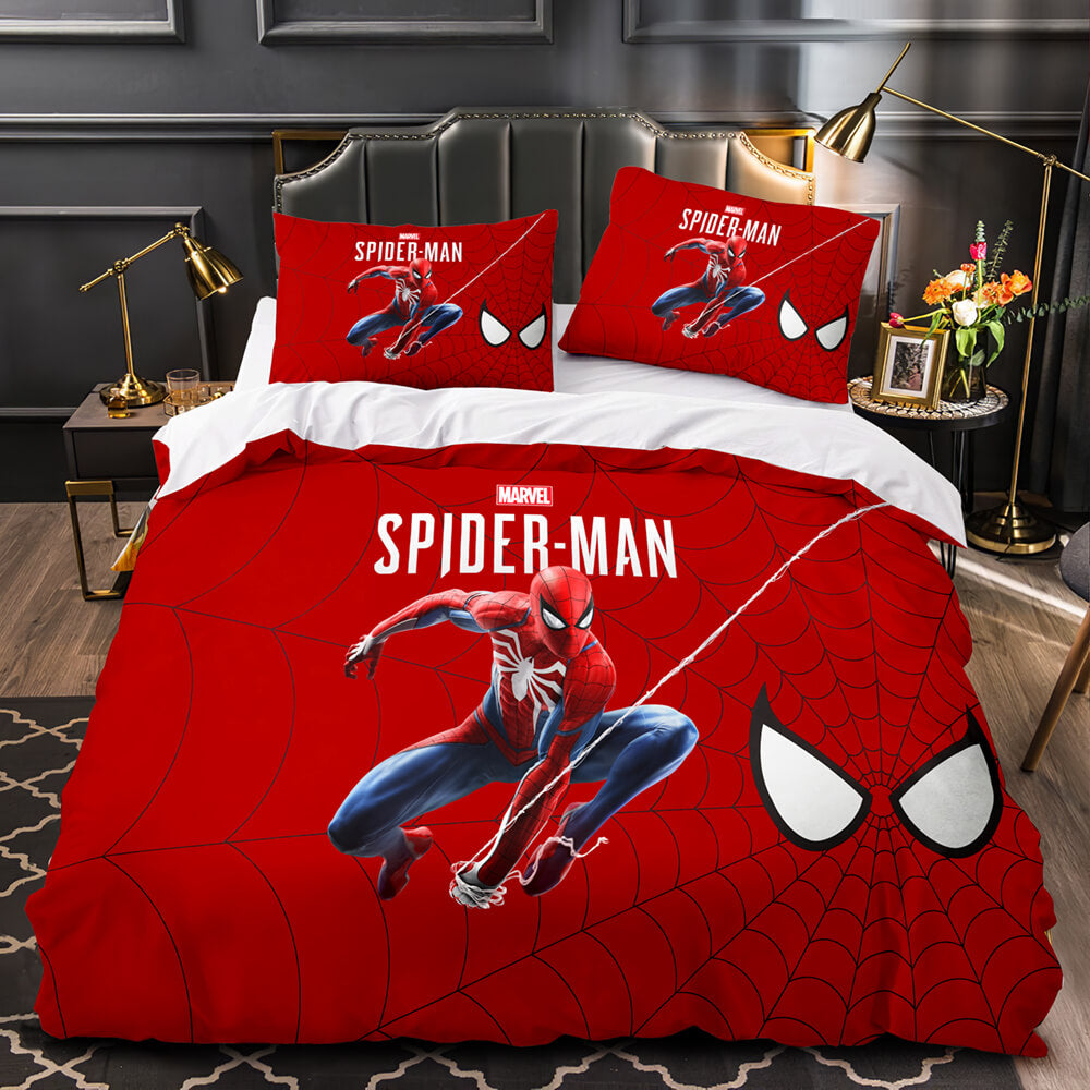 Spiderman Spider-Man Bedding Set Quilt Duvet Covers Bed Sheets Home Decor - EBuycos