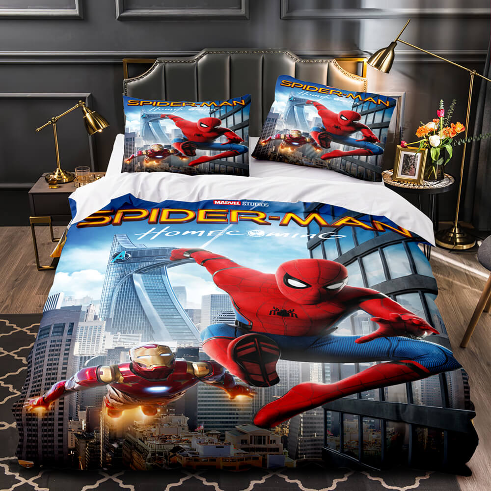 Spiderman Spider-Man Bedding Set Quilt Duvet Covers Bed Sheets Home Decor - EBuycos
