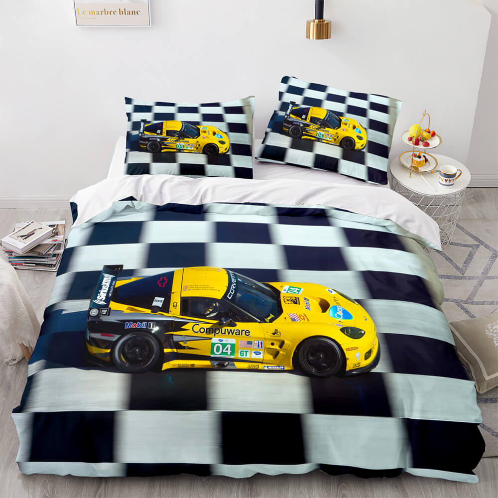 Sports Car Bedding Sets Race Car Duvet Covers Comforter Bed Sheets - EBuycos