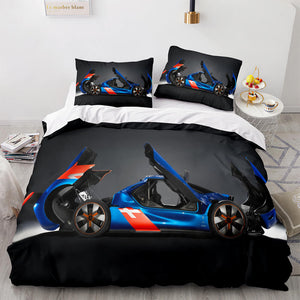 Sports Car Bedding Sets Race Car Duvet Covers Comforter Bed Sheets - EBuycos