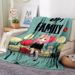 Spy x Family Flannel Fleece Blanket Throw Blanket for Room Decoration