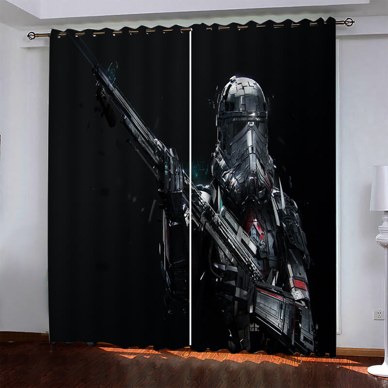 Star Wars Pattern Curtains Blackout Window Drapes