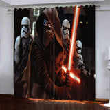 Star Wars Pattern Curtains Blackout Window Drapes