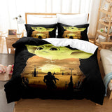 Star Wars Yoda Baby Cosplay Bedding Set Duvet Cover Comforter Bed Sheets - EBuycos