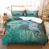 Star Wars Yoda Baby Cosplay Bedding Set Duvet Cover Comforter Bed Sheets - EBuycos