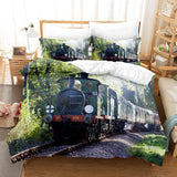 Steam Engine Train Bedding Set Rail Vehicles Duvet Covers Bed Sheets - EBuycos