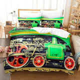 Steam Engine Train Bedding Set Rail Vehicles Duvet Covers Bed Sheets - EBuycos