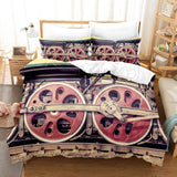 Steam Engine Train Bedding Set Rail Vehicles Duvet Covers Bed Sheets - EBuycos