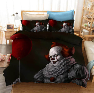 Stephen King's It Pennywise Cosplay Bedding Set Duvet Cover Bed Sheets - EBuycos