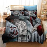 Stephen King's It Pennywise Cosplay Bedding Set Duvet Cover Bed Sheets - EBuycos