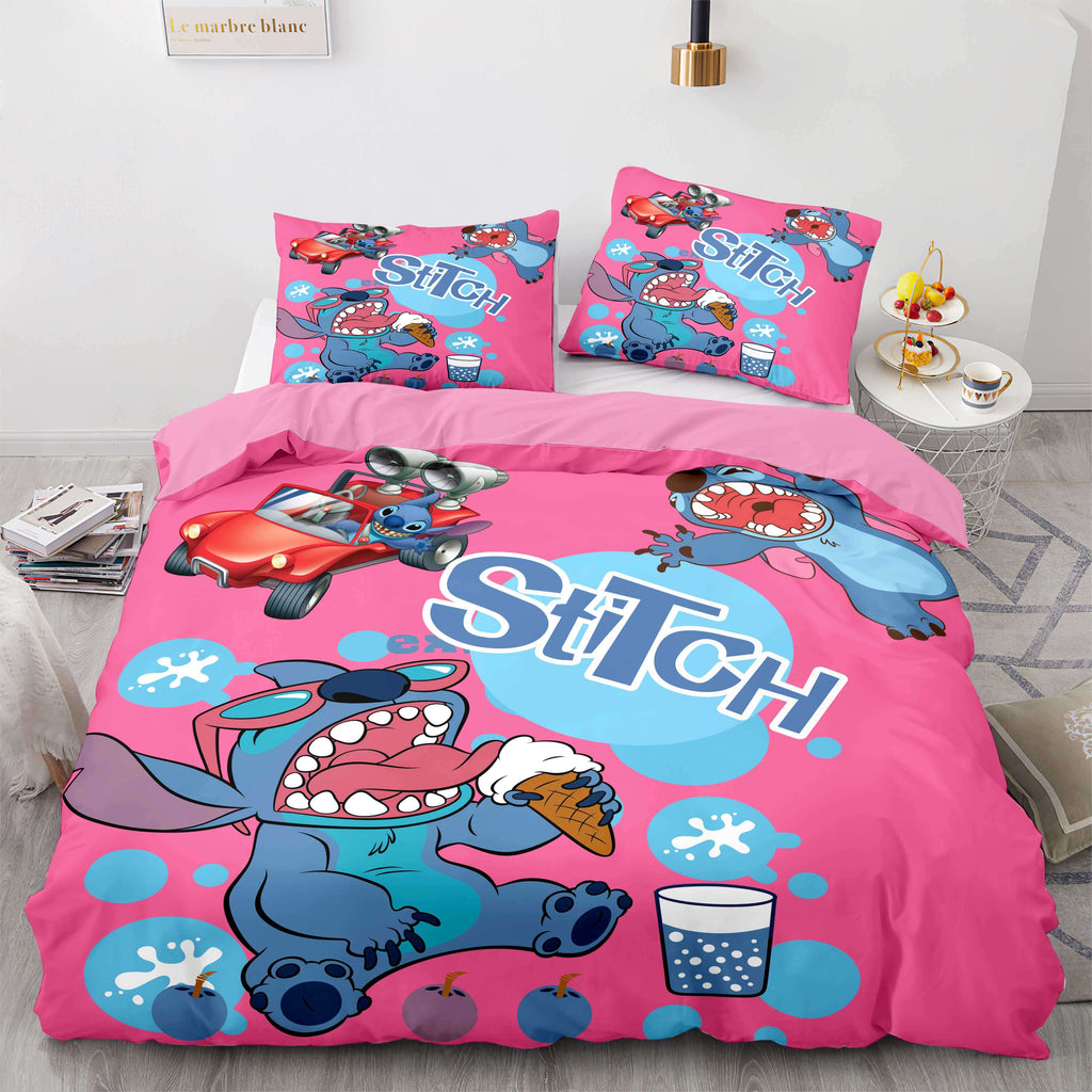 Stitch and Scrump Bedding Set Cosplay Quilt Cover Without Filler